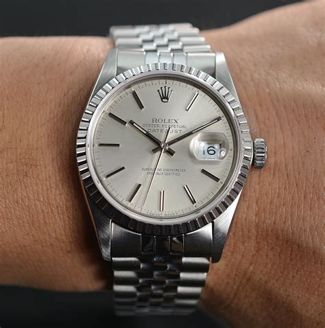 old stainless steel Rolex datejust